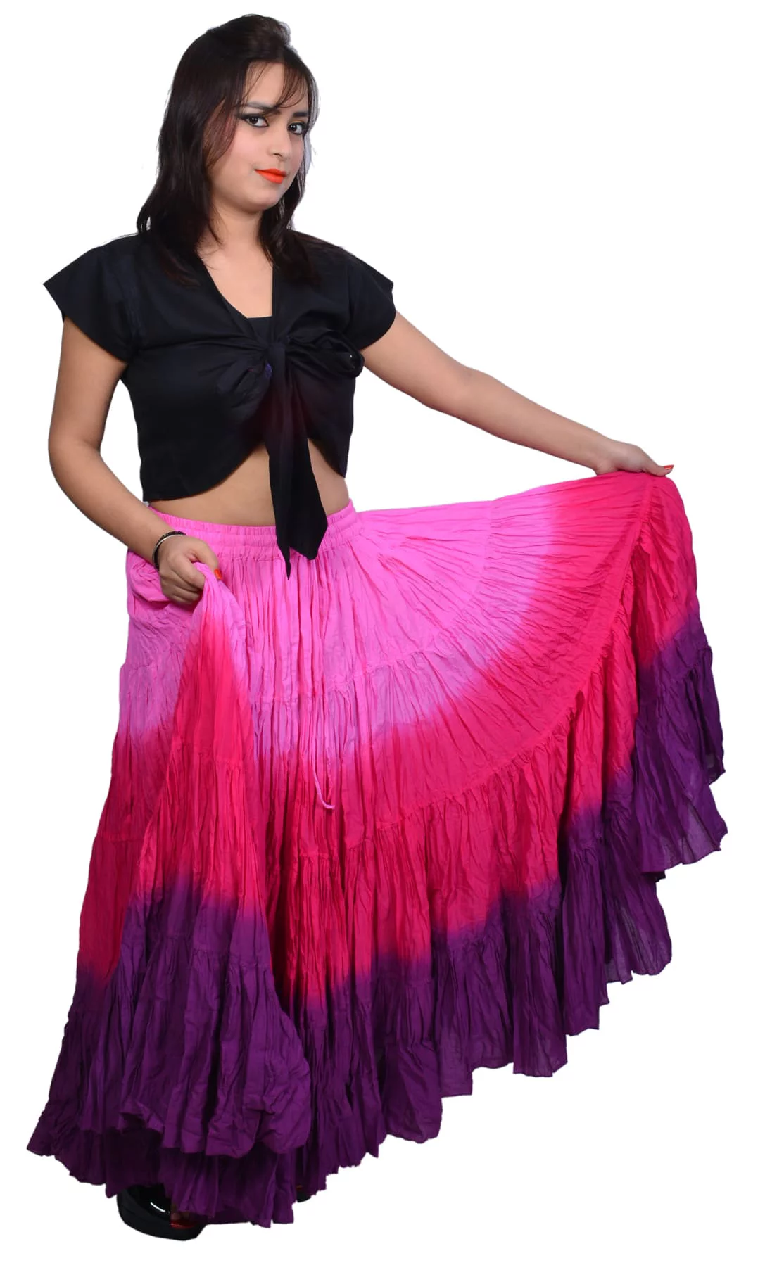 Wevez Plus Size 40 Inches Long Tribal Fusion 25 Yard Skirt (PRJ)