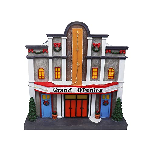 Christmas Village Sledding Down Hill - Lighted Musical Snow Village with 8 Animated Kids Going Down The Mountain