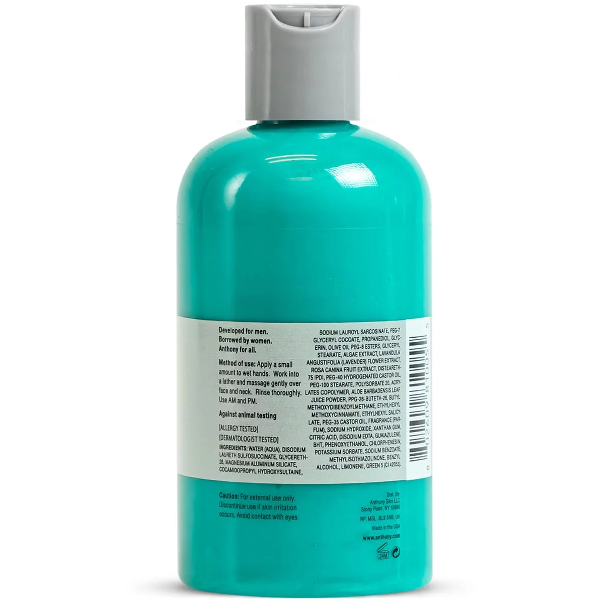 Anthony Algae Facial Cleanser, 8 Fl Oz. Contains Algae, Aloe Vera, Azulene, Lavender and Rose Hip Oil, Cleanses and Refreshes, Moisturizes and Hydrates, Calms and Soothes Your Skin Pack of 3