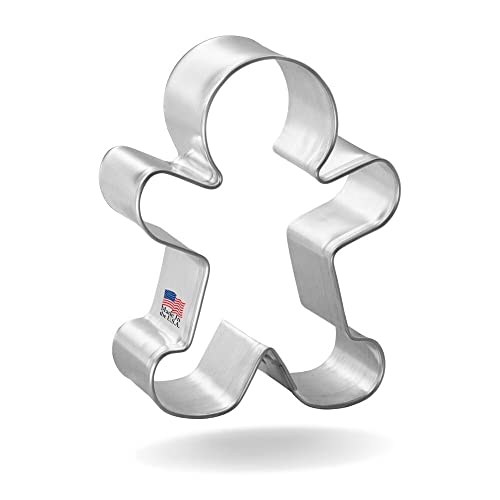 Gingerbread Man Cookie Cutter – 12 Pack Dozen – Classic Holiday Baking Shape – Perfect for Gifts, Party Favors & Classroom Projects – Tin-Plated Steel – 2.5 Inch to 6 Inch Sizes (5.5 Inch)