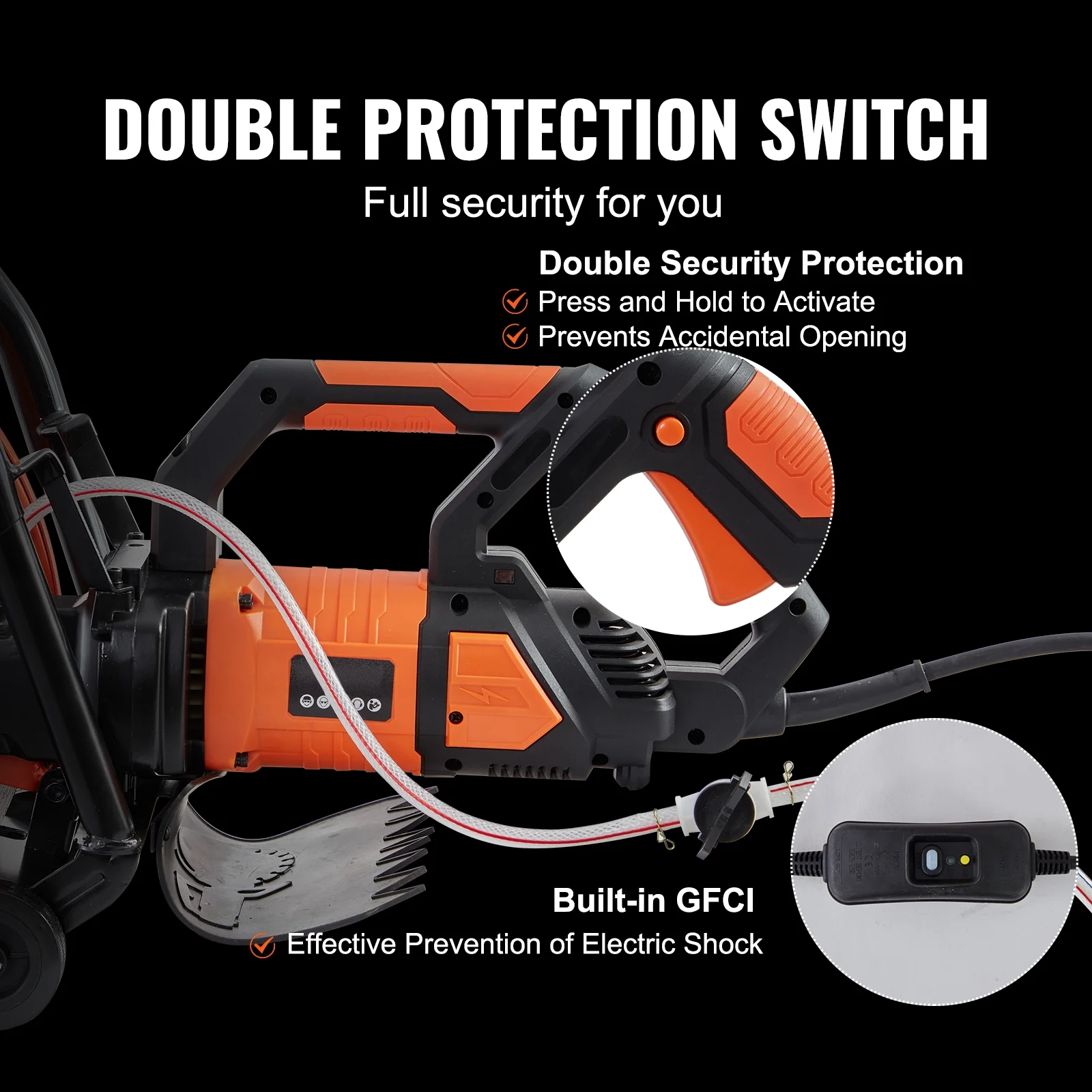 SKYSHALO 16'' Electric Concrete Saw Wet/Dry Saw Cutter with Water Pump and Blade