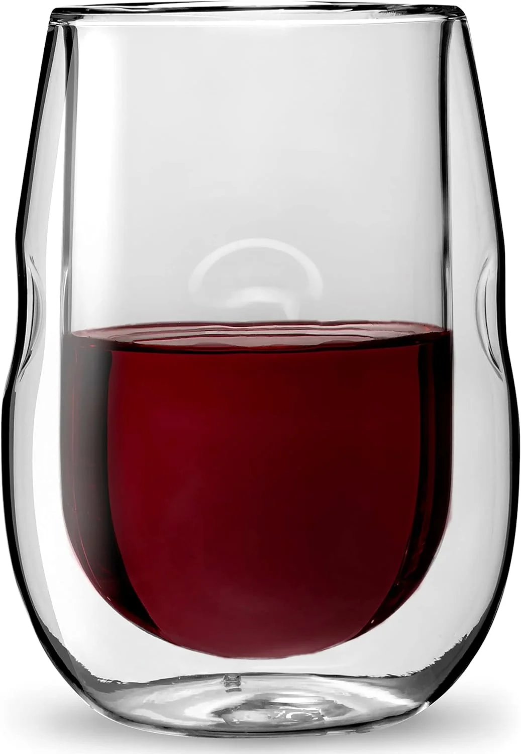 Moderna Artisan Series Double Wall Insulated Wine Glasses - Set Of 6 Wine And Beverage Glasses