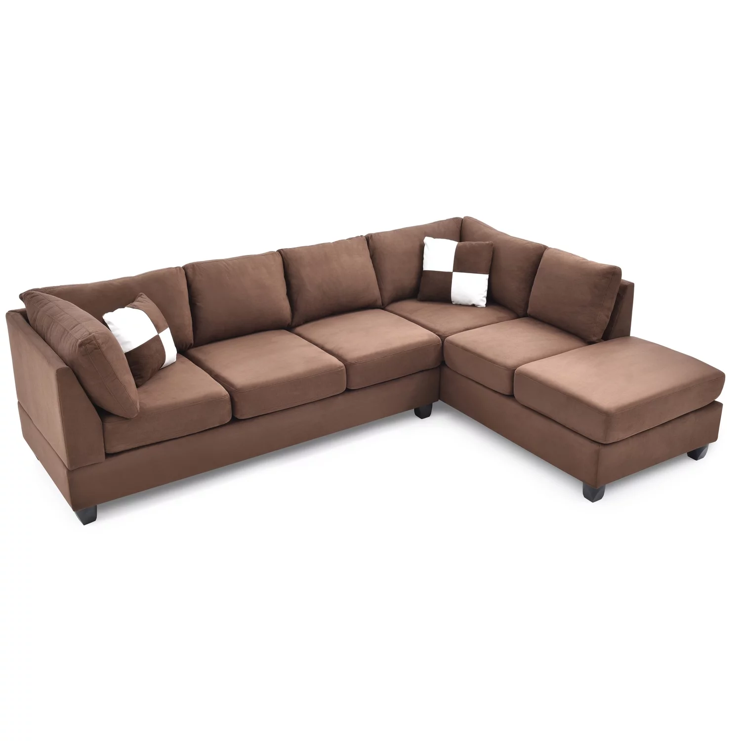 Homestock Tribal Treasures G632B-SC Sectional ( 3 Boxes) , Chocolate