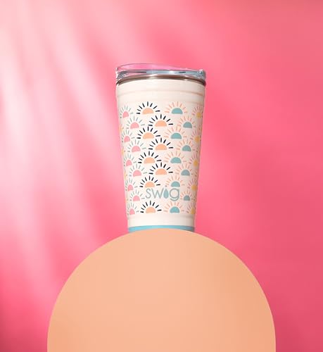 Swig Life 32oz Insulated Tumbler, Travel Coffee Tumbler with Lid, Cup Holder Friendly, Stainless Steel Travel Coffee Mug, Glitter Tumbler, Glitter Gifts (Confetti)