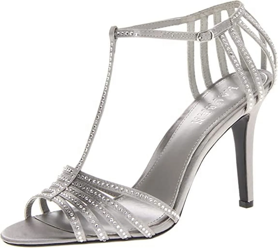 Lauren Ralph Lauren Women's Adasia, Society Grey/Crystal, 9.5 B US New