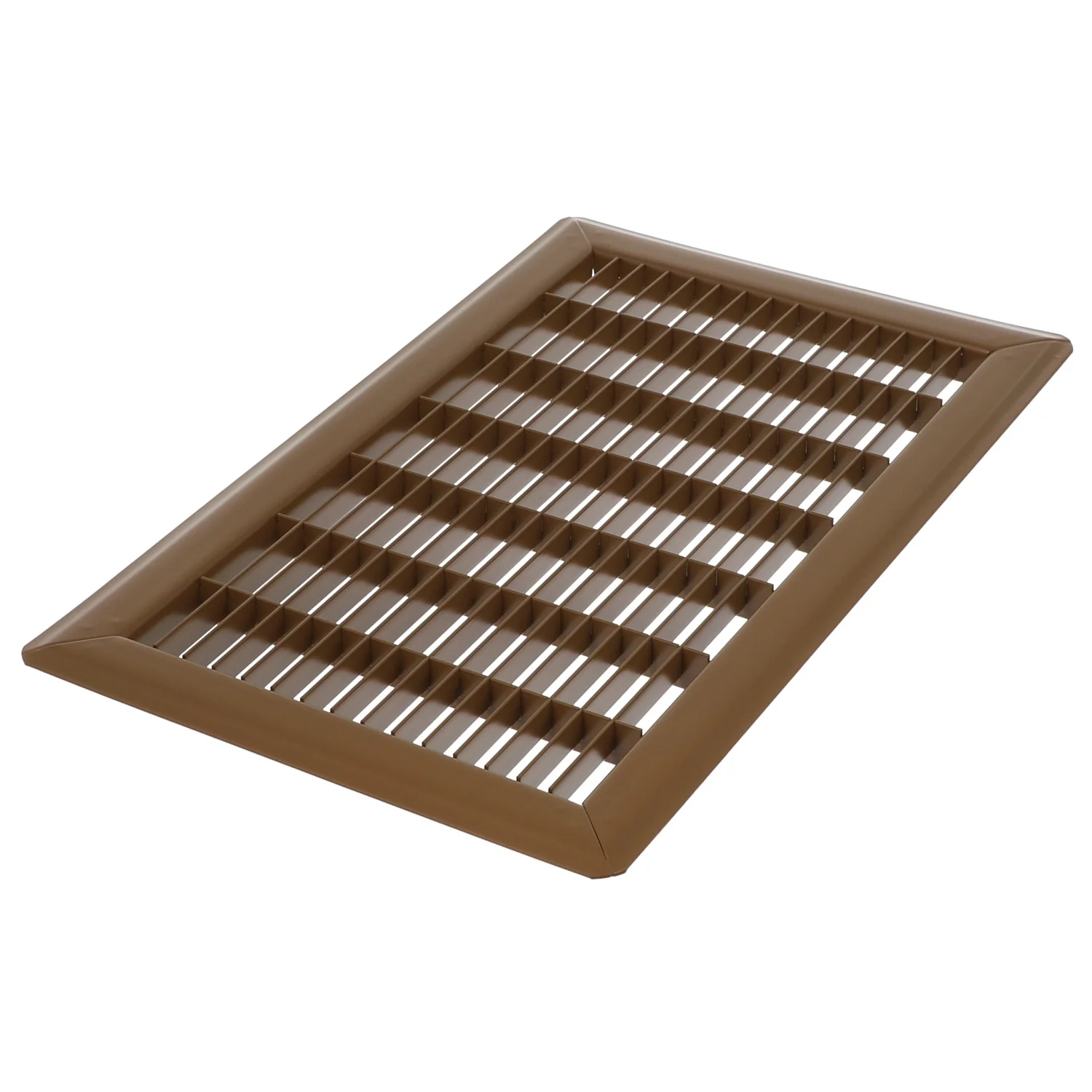 6in x 8in Imperial Brown Heavy Gauge Steel Floor Grille - Heating and Cooling Air Vent