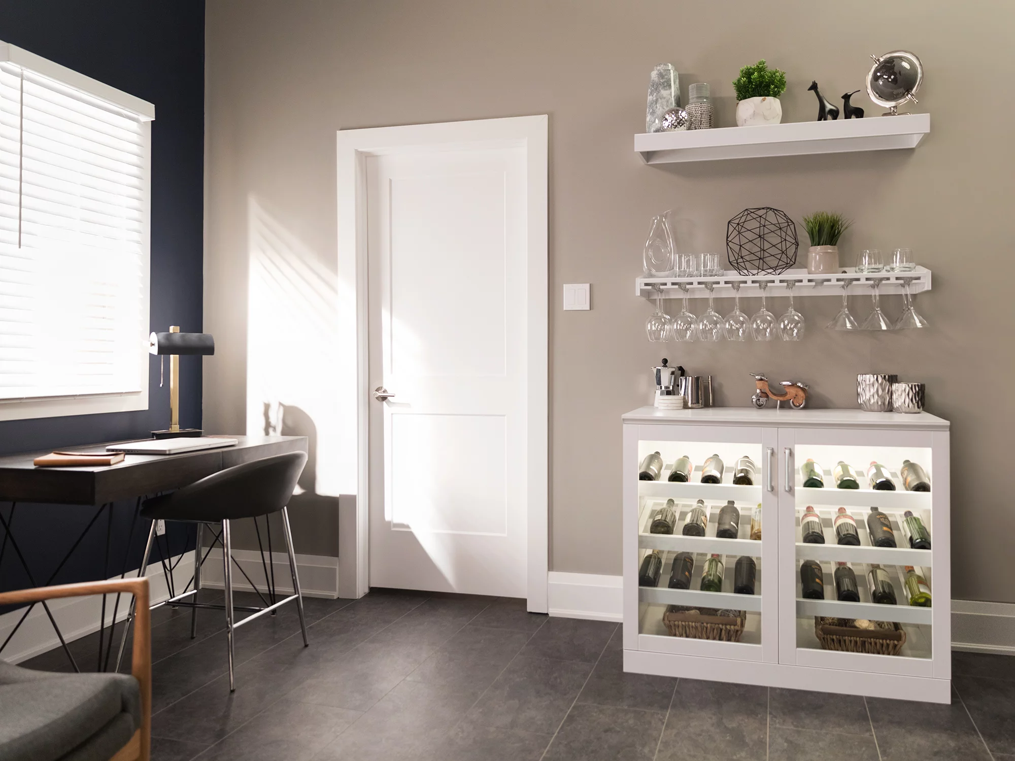 Home Bar Series 5 Piece Wine and Bar Cabinet Set - 21 in.