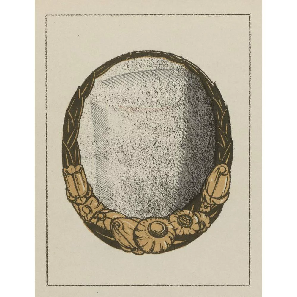 Süe et Mare 15x18 Gold Ornate Wood Frame and Double Matted Museum Art Print Titled - Furnishings and Interiors (1920)