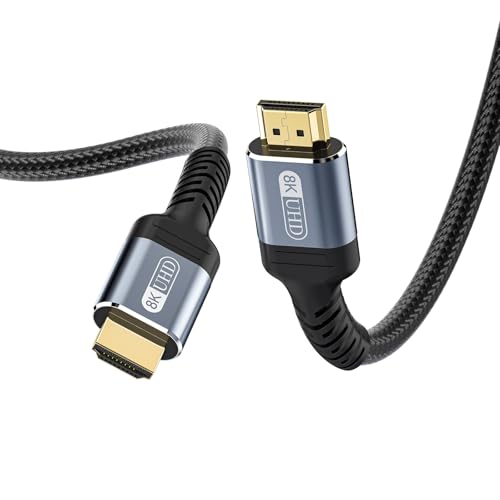 8K Fiber Optic HDMI Cable 50ft, 48Gbps Long HDMI 2.1 Cable 8K@60Hz/4K@120Hz, Ultra HD HDR, eARC, Directional (Source to Display), for PS5 4 3/Xbox/TV/Monitor/Laptop/Projector/Blu-ray