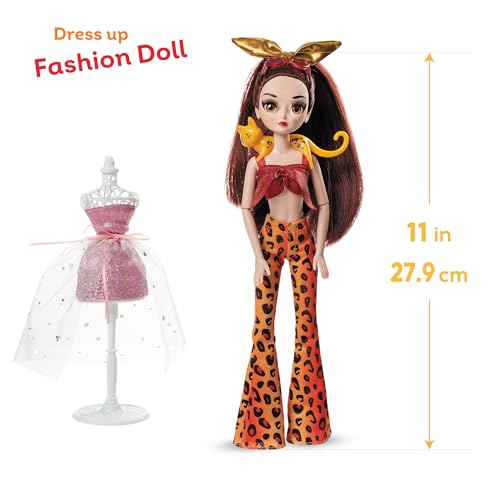Kids Hits Be Fashion Academy – Kelia Fashion Doll with Outfit, Accessories, Skateboard & Designer Set – Creative Play for Girls Age 5+