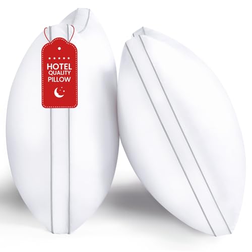 Pillows King Size Set of 2, Gusseted Bed Pillows for Sleeping 2 Pack, Luxury Hotel Quality, Supportive King Pillow with Soft Down Alternative for Back Stomach Side Sleepers,Machine Washable