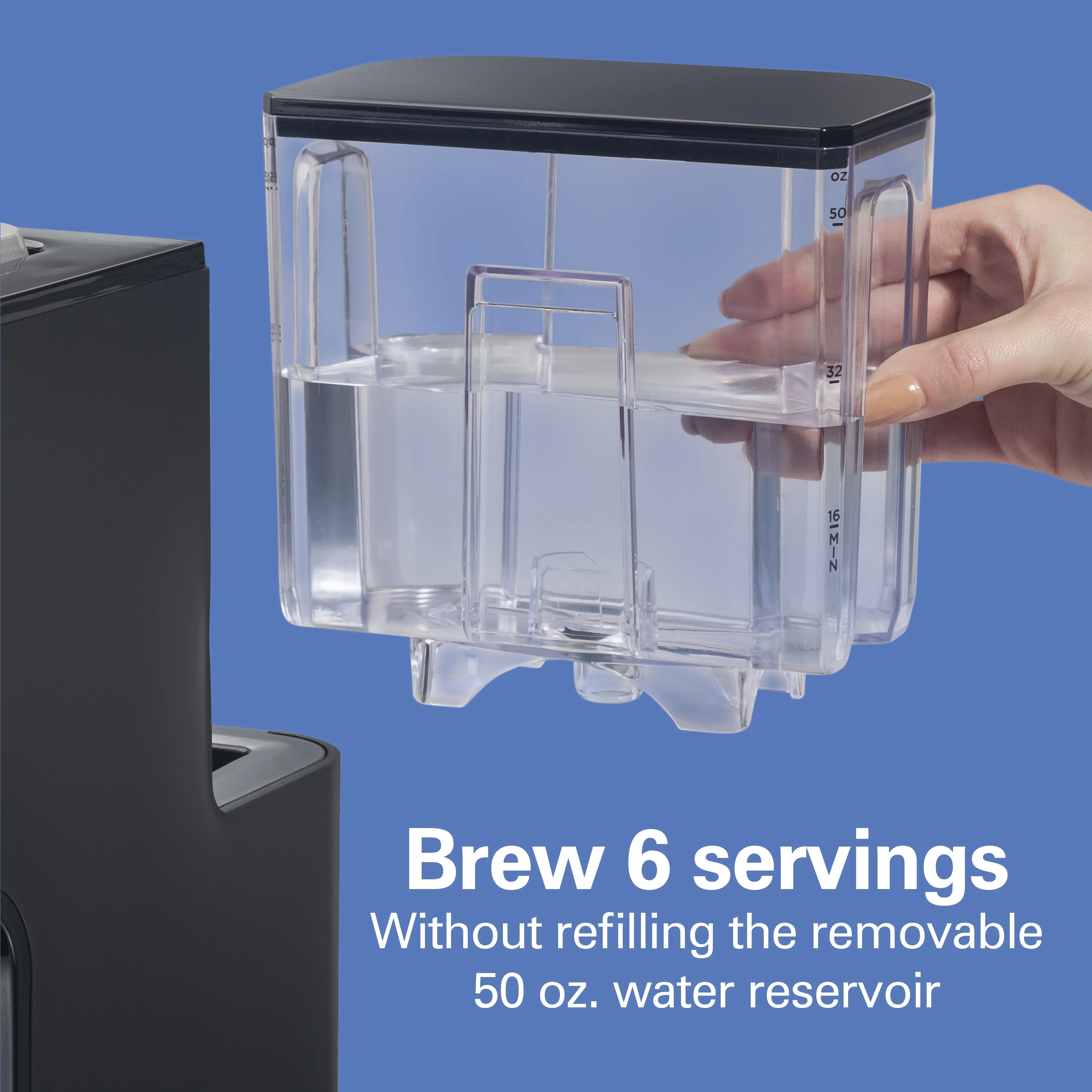 Hamilton Beach FlexBrew Single-Serve Iced & Hot Coffee Maker, Removable 50 oz. Water Reservoir, Black, 49921