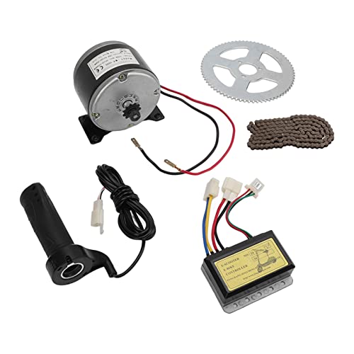 Electric Motor Kit, 12V 250W 2750RPM High Speed Engine Kit Bike Conversion Kit with Speed Controller Electric Gear Motor Kit for Motorcycle Electric Scooter E Bike
