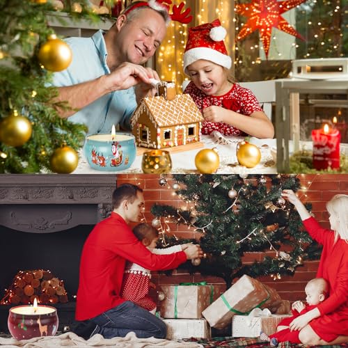 Christmas Candles Set - 4 Pack Christmas Candles Scented Gift Set, Christma Scented Candles Gift for Women, Aromatherapy Soy Candle for Home Scented, Winter Holiday Scented Candles