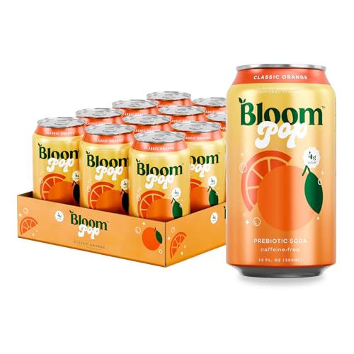 Bloom Pop Prebiotic Soda 12 Pack, Variety Pack, 12oz Cans | Prebiotic Soda for Gut Health, Low Calorie Soda, No Caffeine, Healthy Soft Drink Alternative