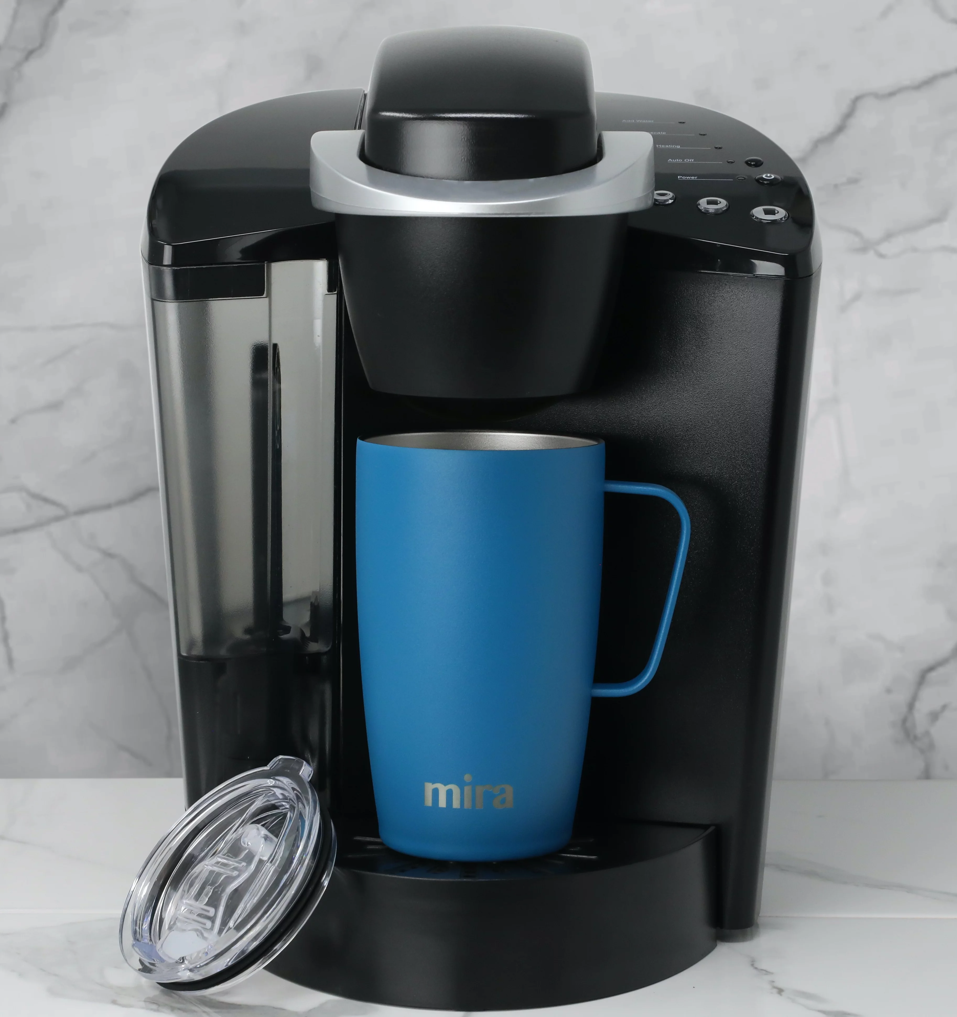 MIRA 18oz Coffee Mug with Handle & Lid, Stainless Steel Vacuum Insulated Tumbler, Iris