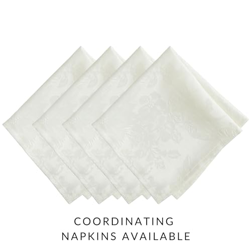 Elrene Home Fashions Poinsettia Elegance Jacquard Holiday Table Runner, 13