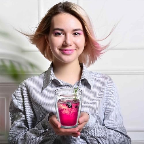 Amazing Abby - Alaska - 16-Ounce Insulated Plastic Tumblers (Set of 4), Double-Wall Plastic Drinking Glasses, Mixed-Color Reusable Plastic Cups, BPA-Free, Shatter-Proof, Dishwasher-Safe