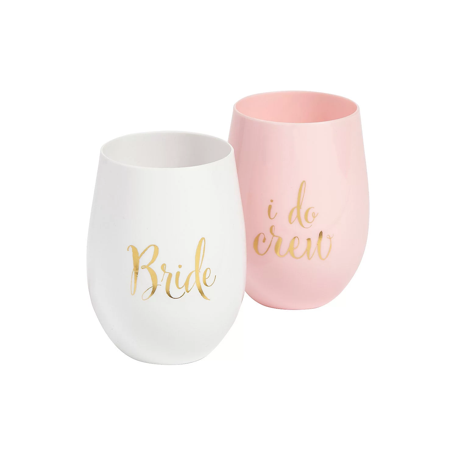 Bachelorette Party Stemless Plastic Wine Glasses - 12 Pieces