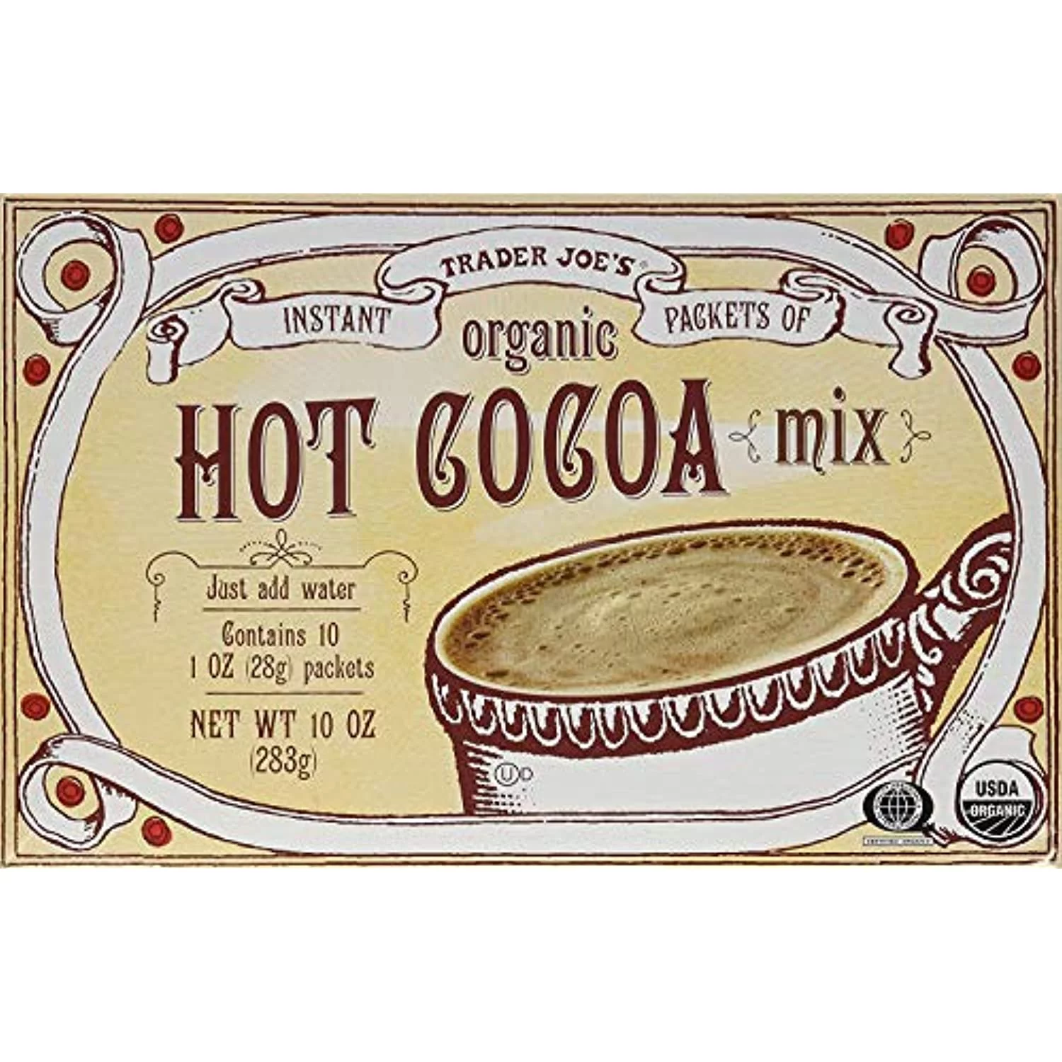 TJ Organic Hot Cocoa Mix 10 Oz Instant Packets (2 Boxes), Set Of 2