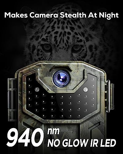 iZEEKER Trail Camera, 2K HD 36MP Game Camera with 940nm No Glow Night Vision Motion Activated 0.2s Trigger Time, No WiFi, IP66 Waterproof for Wildlife Monitoring Outdoor Security Deer Scouting