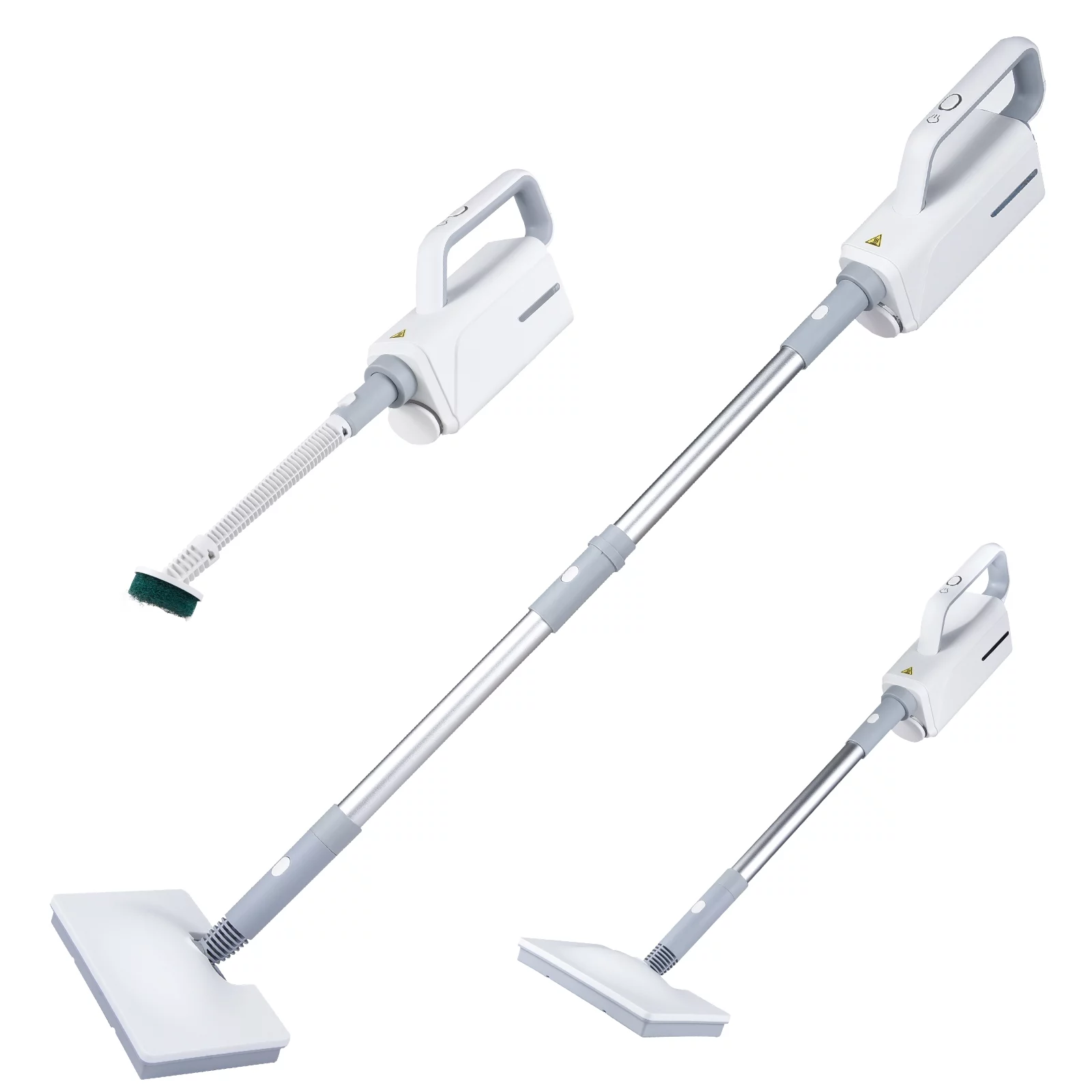 walmeck Household Steam Mop for Floor Cleaning Detachable Handheld Cleaner Floor Steamer 370ml Tank 2-Level Steam with 3 Cleaning Brush Window Cleaner Clothes Ironing Head Steam Cleaner for Hardwoo