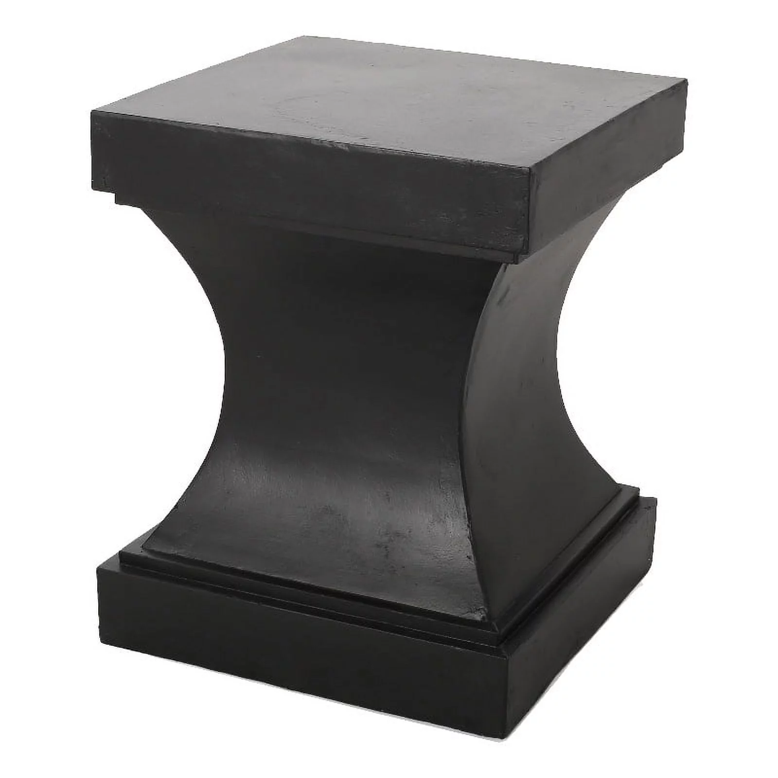 Fallaon Outdoor Lightweight Concrete Side Table, Matte Black