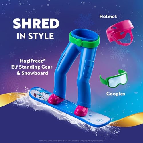 Elf on The Shelf Blue Eyed Boy with Magifreeze Swish and Sleigh Snowboard Set