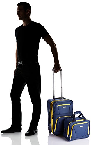 Rockland Fashion Expandable Softside Upright Luggage Set, Charcoal, 2-Piece (14/19)