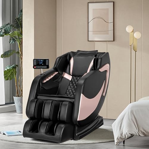 Zero Gravity Full Body Massage Chair with Shiatsu, Heating & Airbags - 5 Auto Modes, Bluetooth Speakers, Calfrest Extension & Foot Rollers for Home, Office Use