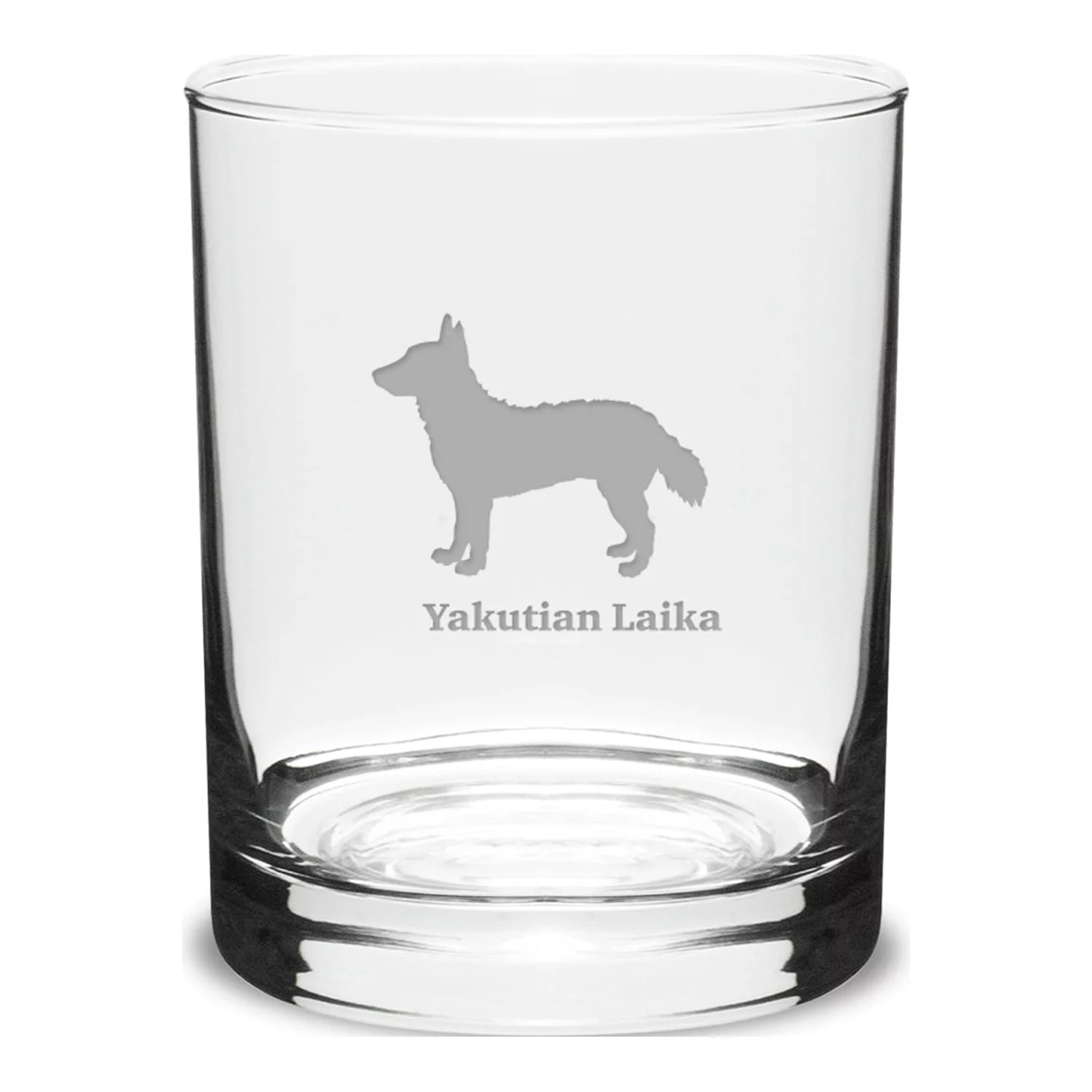 Yakutian Laika Deep Etched 14 oz Classic Double Old Fashion Glass