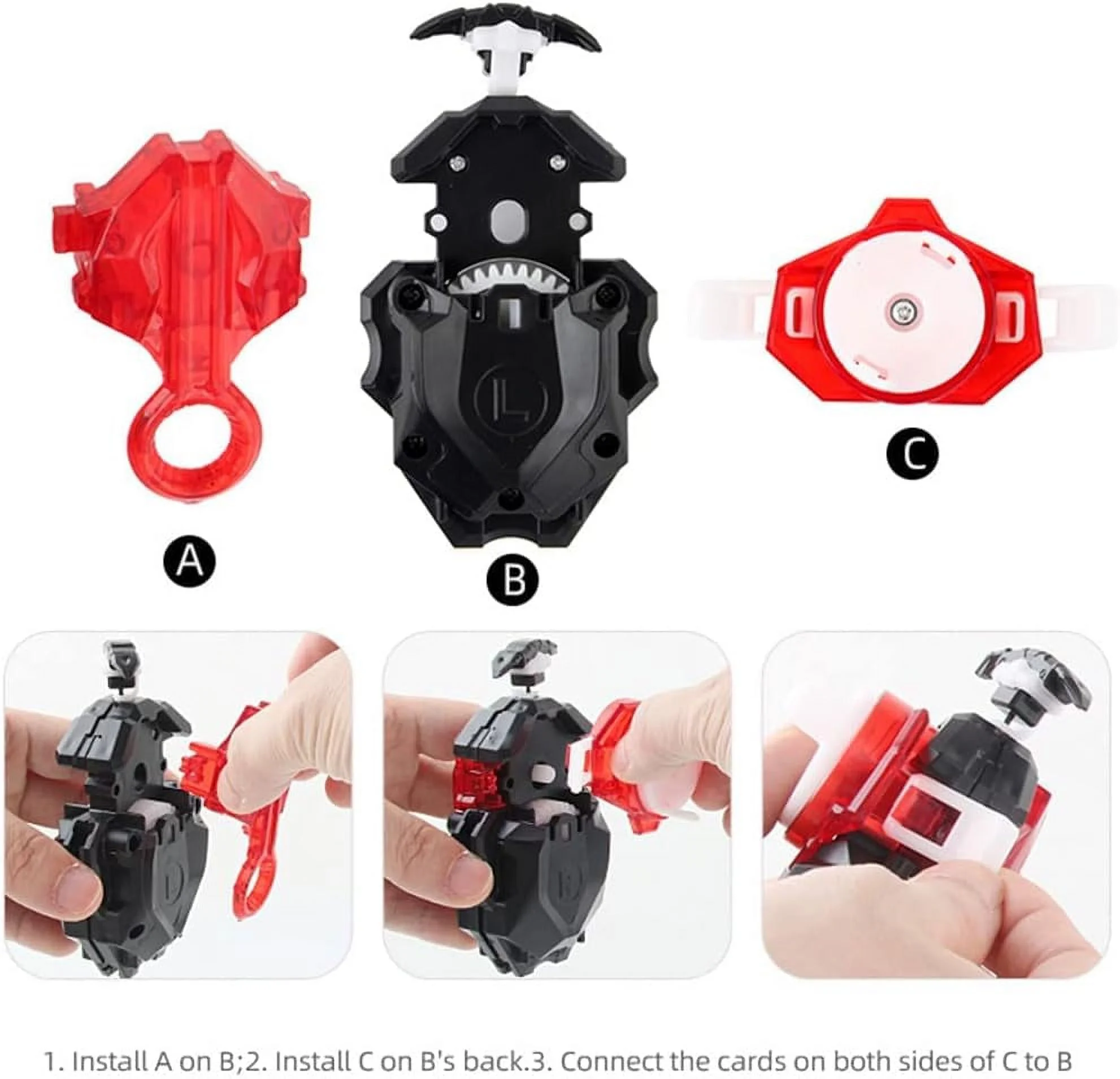 TuKIIE Bey Burst Set Gyro Toys Bey Battling Top Blade Burst 12 Pieces Pack Battle Gyro with 4D Launcher Grip Birthday Party School Gift Toys for Kids