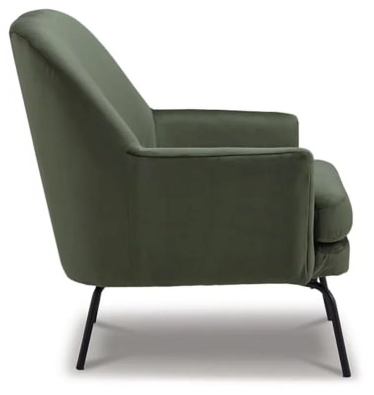 Signature Design by Ashley Dericka Modern Velvet Upholstered Accent Chair, Green