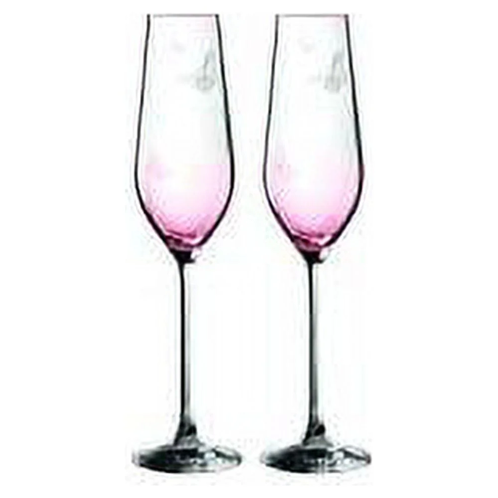 Royal Albert Miranda Kerr Friendship Flute 7.8 fl oz Pink, Set of 2, Crystal