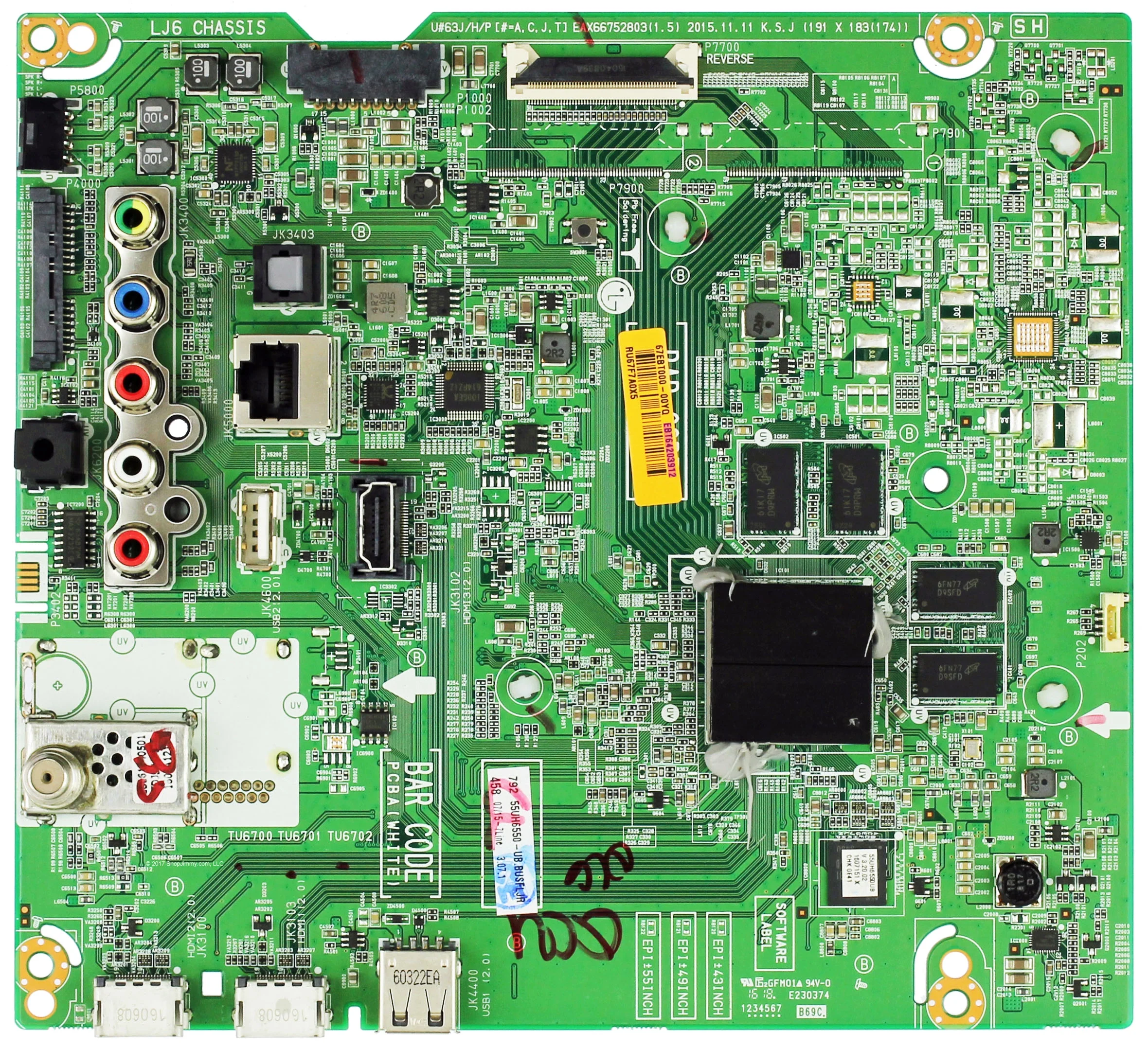 LG EBT64203912 Main Board for 55UH6550-UB.BUSFLJR