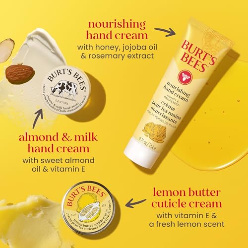 Burt's Bees Gifts Ideas - Classics Set, 6 Products in Giftable Tin – Cuticle Cream, Hand Salve, Lip Balm, Res-Q Ointment, Hand Repair and Foot Cream