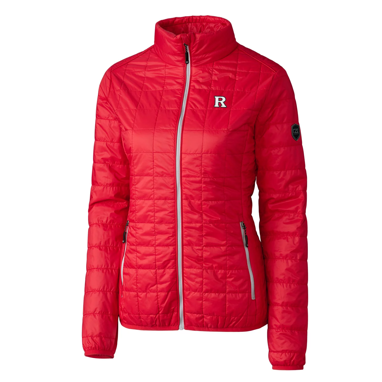 Women's Cutter & Buck Red Rutgers Scarlet Knights Rainier Full-Zip Puffer Jacket