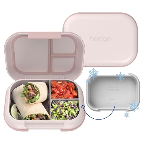 Bentgo Chill Max Leak-Proof XL Lunch Box - Included Ice Pack Keeps Food Cold; 5-Cup Capacity for Ages 8+, 3 or 4 Compartment Bento Box, BPA-Free, Dishwasher Safe (Pink Cloud & Blush)