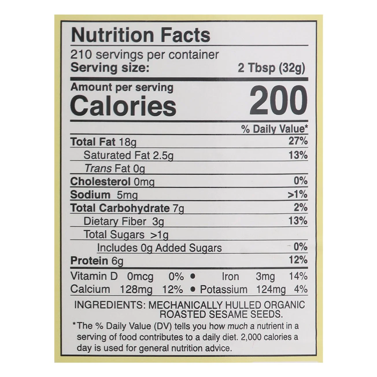 East Wind 100% Roasted Sesame No Salt Tahini - 15 lb. (1x15 #)