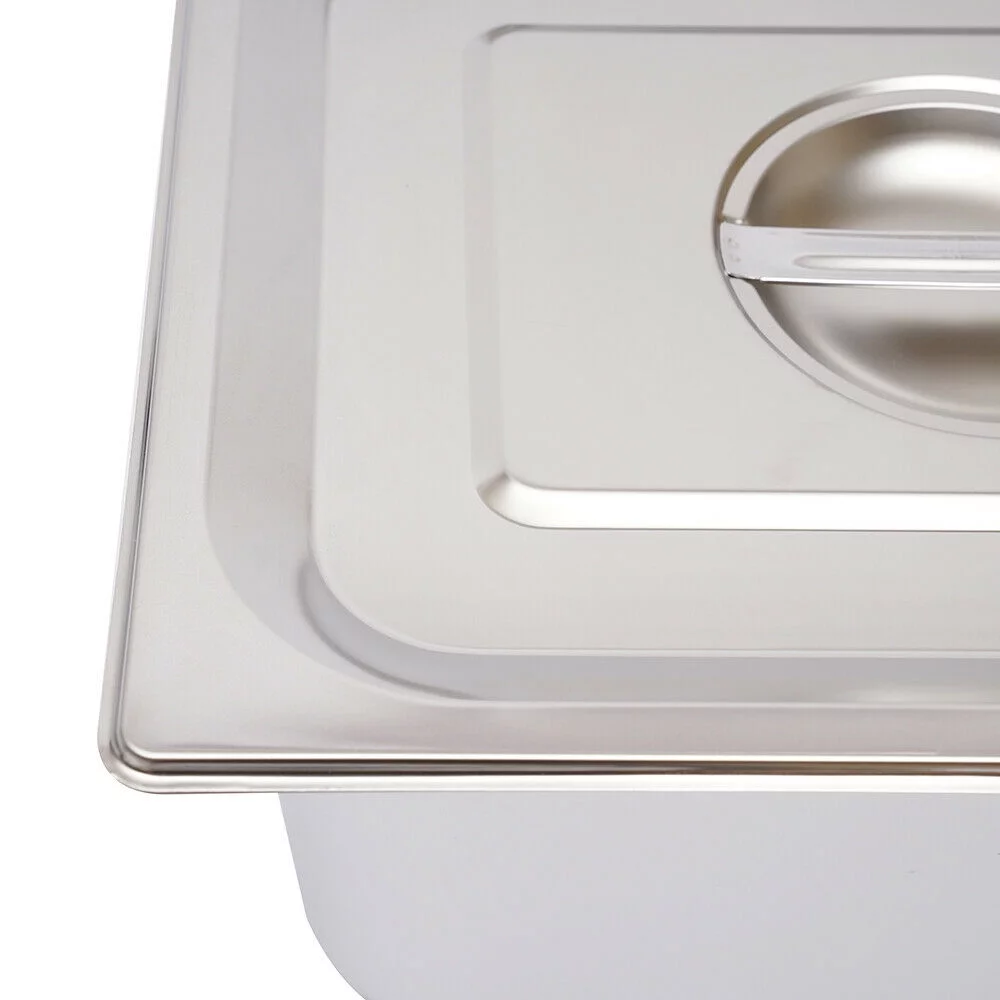 CNCEST Commercial Electric Bain Marie Commercial Food Warmer Buffet Steam Table Steamer Countertop