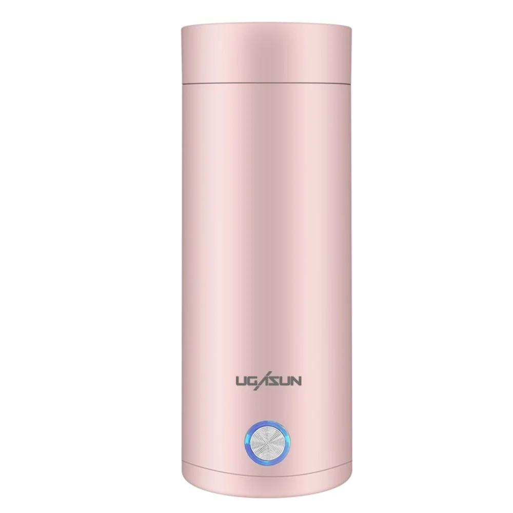 400ML Travel Water Boiler Temperature Control Smart Water Kettle Thermal Cup Electric Kettle Tea Coffee PINK US