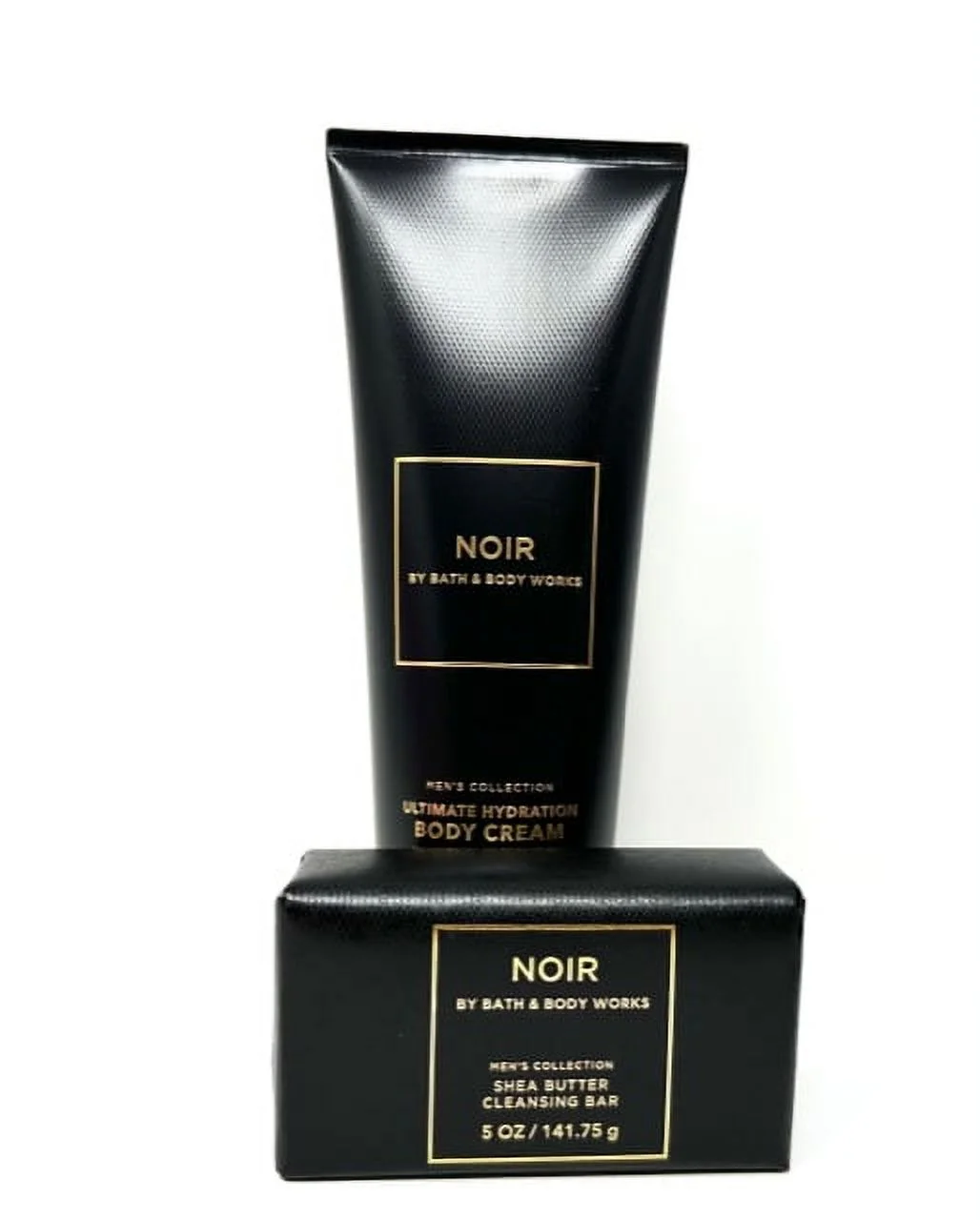 Noir Bath Bar and Body Cream Set for Men