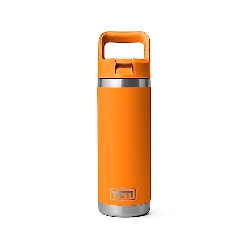 YETI Rambler 18 oz Bottle, Vacuum Insulated, Stainless Steel with Straw Cap, Beekeeper
