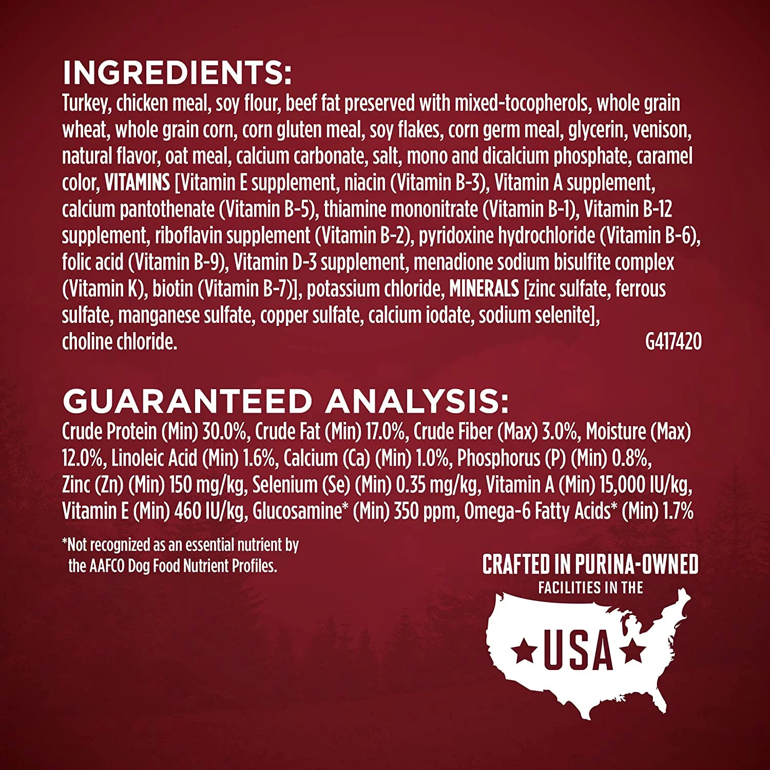 Purina ONE High Protein Natural Dry Dog Food, SmartBlend True Instinct With Real Turkey & Venison - 27.5 lb. Bag