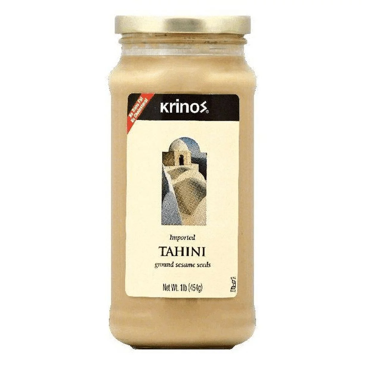 Krinos Imported Tahini Ground Sesame Seeds, 3-Pack 16 oz, Jars