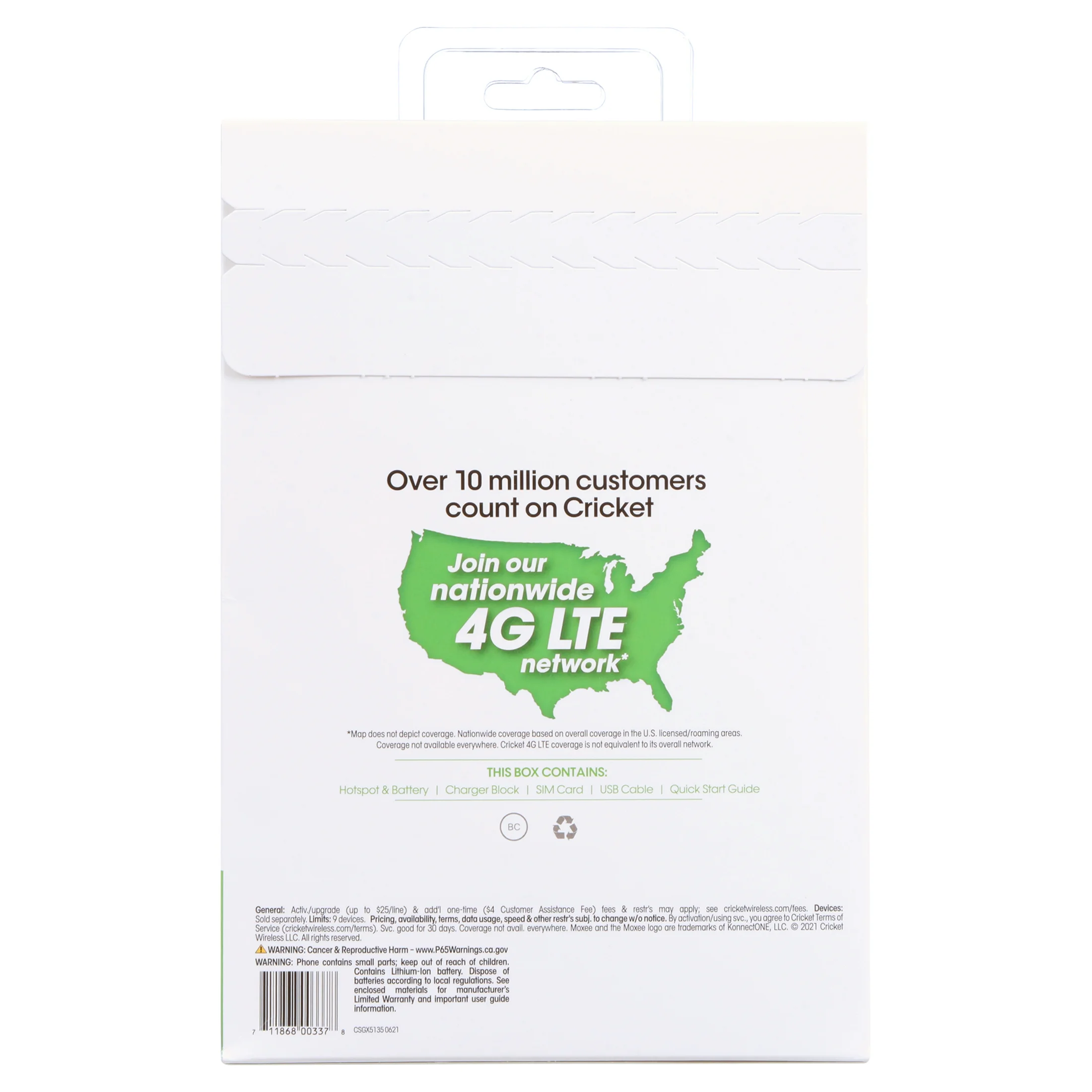 Cricket Wireless Moxie Mobile Hotspot, 256MB, Black - Prepaid Hotspot