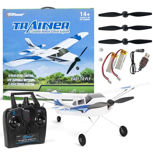 Top Race RC Plane - Remote Control Airplane for Adults and Kids - 4 Channel Stunt Flying, 20