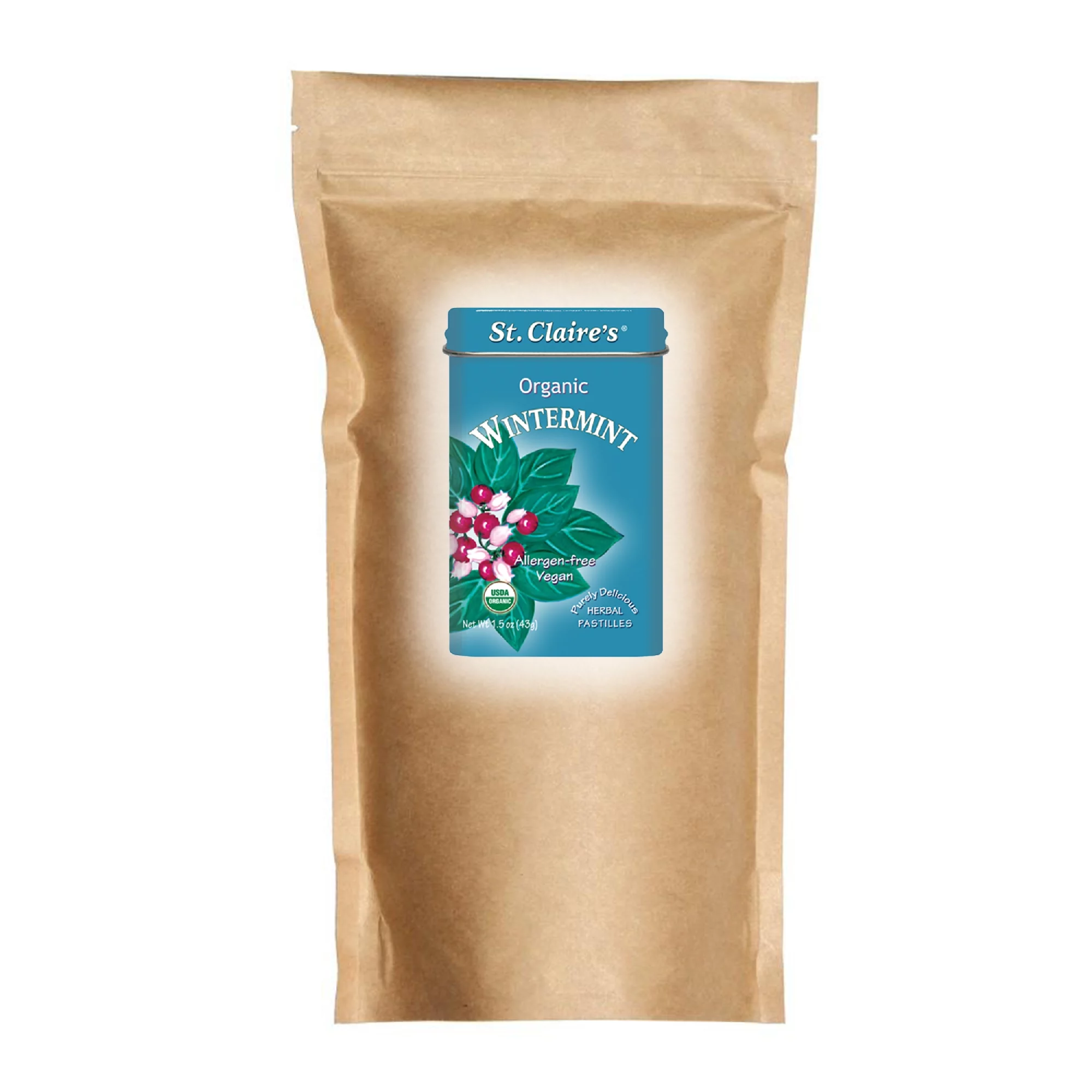 St. Claire's Organic Breath Mints (Wintermint, 27 Ounce Bag, over 800 pieces) | Gluten-Free, Vegan, GMO-Free, Plant-based, Allergen-Free | Made in the USA in a Dedicated Allergen-Free Facility…