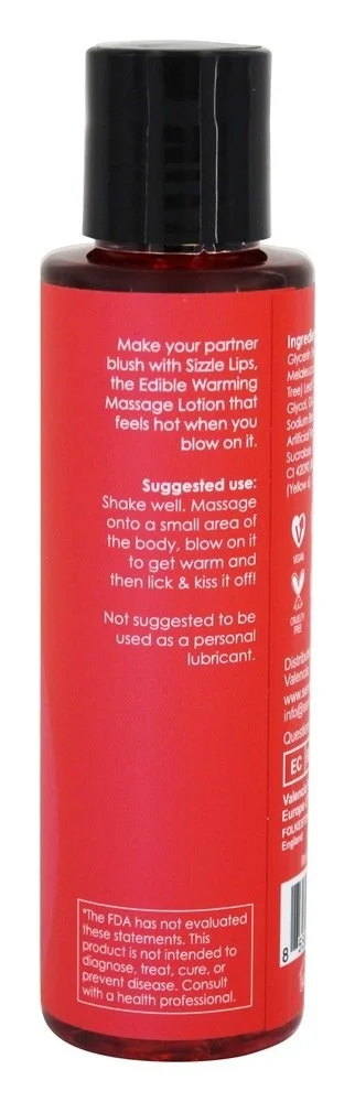 Sensuva Sizzle Lips Warming Edible Gel - Strawberry 125ml / 4.2oz