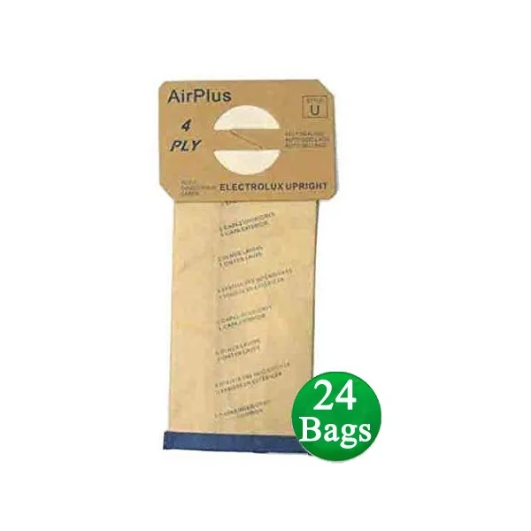 24 Replacement Paper Bags For Electrolux 1770, U139A, U155B, 2500, 3500SR, 147F Upright Vacuum Cleaner